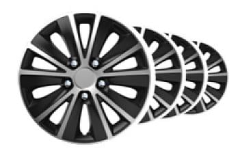 HP Radblenden Rapide NC Set 4 Stück schwarz silber 15