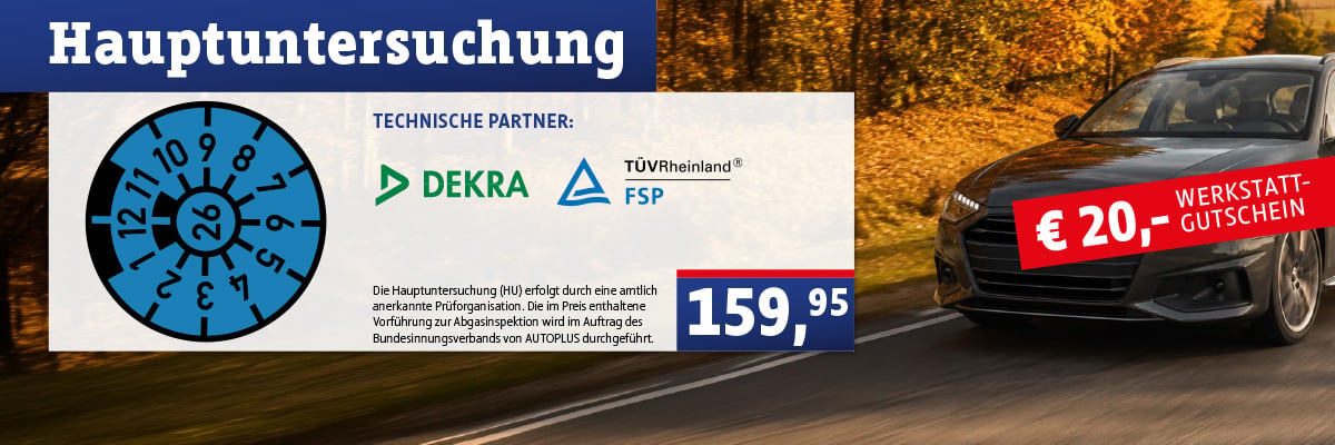 Hauptuntersuchung mit Gutschein 18.09.26