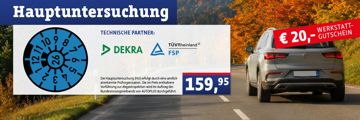 Hauptuntersuchung mit Gutschein 22.09.26