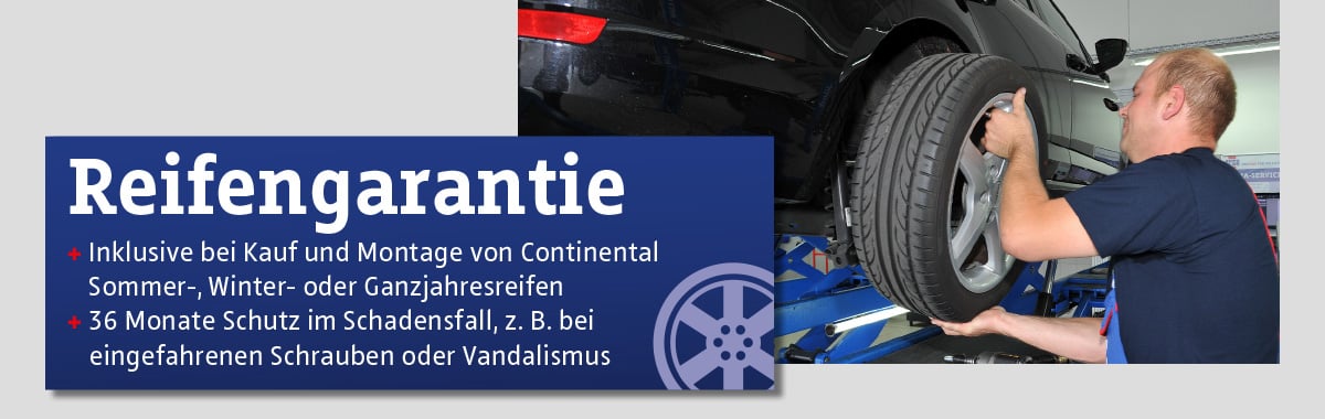 Reifen Banner unten Reifengarantie